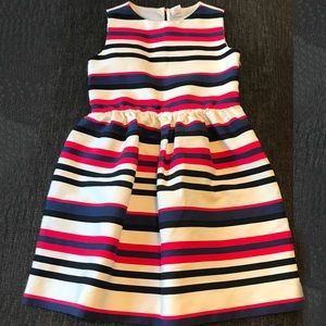 Crewcuts Red/Off-White/Blue Stripe Dress